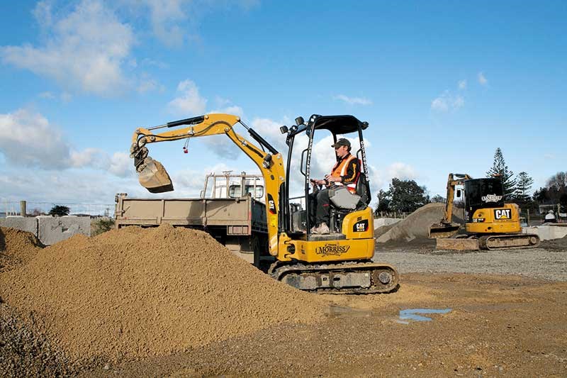 Cat triple threat: mini excavators