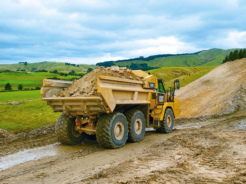 The new Cat 730C Ejector articulated truck