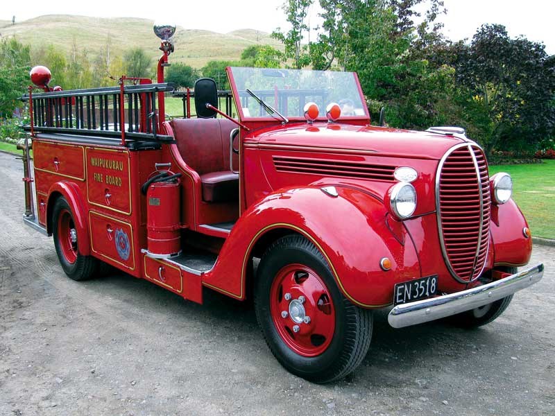 Restored Ford V8 vintage fire truck