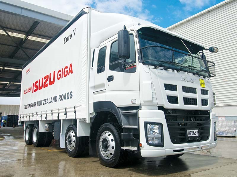 Isuzu tests Euro V Giga trucks ahead of NZ launch