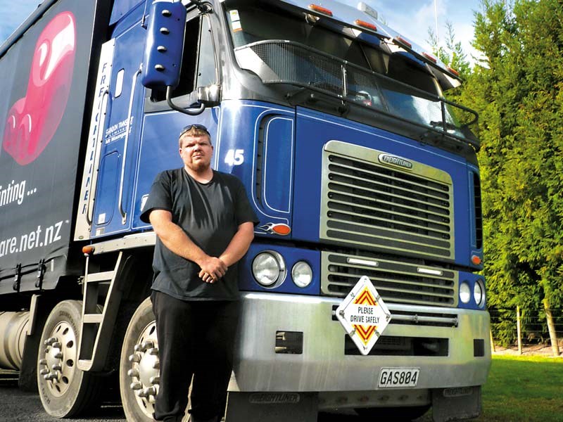 Young trucker Jared Richardson