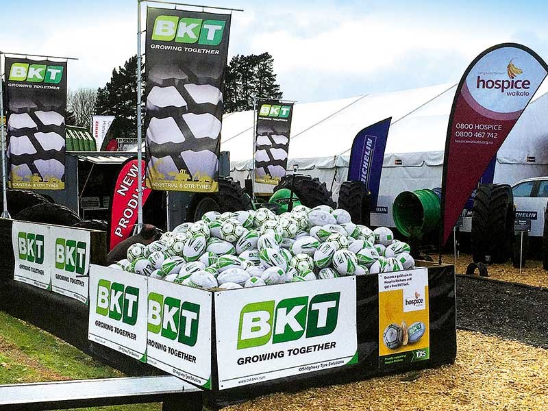 BKT and TRS Tyre and Wheel fundraise for Hospice at Fieldays