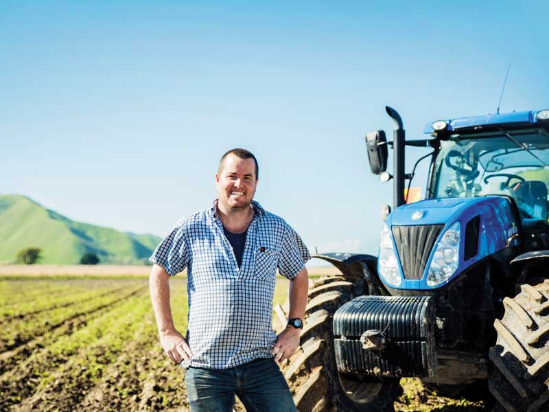 Hayden Bruce is a fan of New Holland for his contracting business