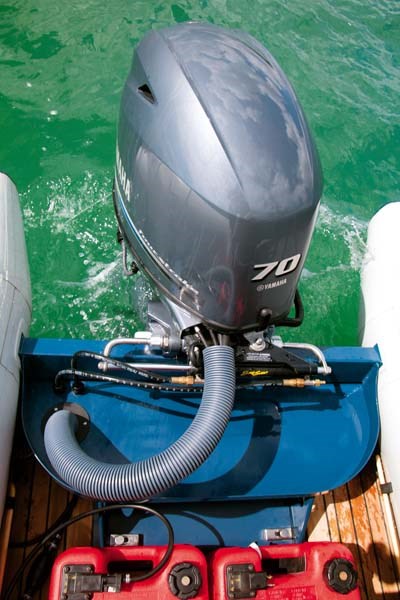 70 hp Yamaha outboard on Lancer RL440 RIB