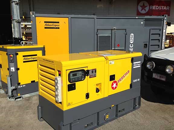 Atlas Copco generator at Redstar Equipment