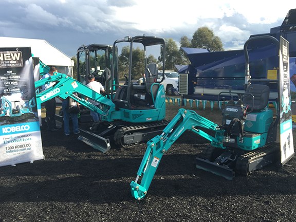 Kobelco Australia general manager Doug McQuinn told us the company’s mini and mid-sized excavators were walking out the doors, with a lot of interest in the new SK008 one-tonner.