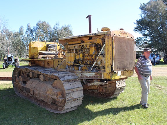 It's seen better days, but this old Caterpillar crawler tractor is still impressive.