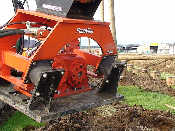One of the PneuVibe range of compactor plates — the CP400T.