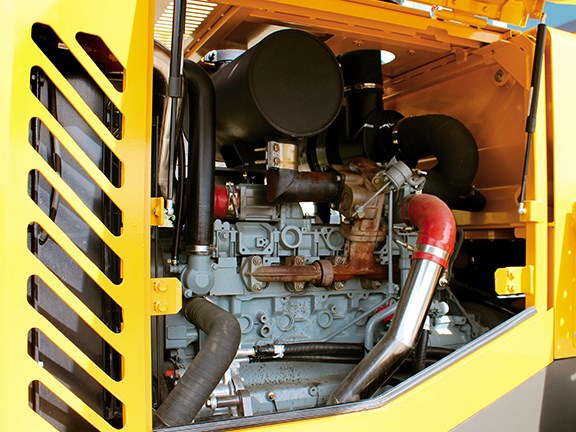 The SDLG LG938L wheel loader’s power is provided by a Deutz six-litre, six-cylinder engine.