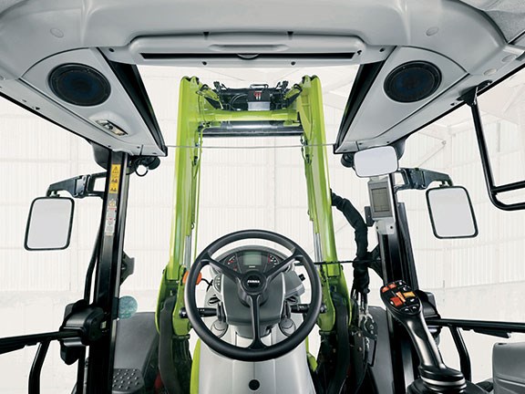 The cab features a 2.4-cubic-metre one-piece windscreen
