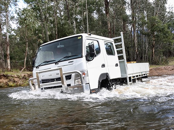 Wading depth iin ther Fuso Canter is only 330mm.