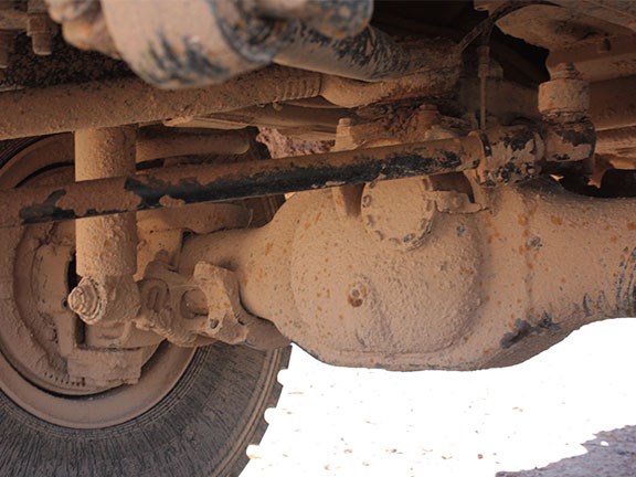The underside may have a healthy coating of clay pan mud, but the planetary drive is tough!