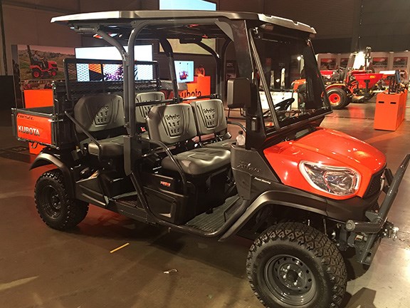 Kubota’s 4WD diesel RTV X1140 UTV features a 1123cc, 3-cylinder Kubota engine that produces 24.8hp @3000rpm and has a variable hydro transmission. It converts from a two-seater to a four-seater in about 40 seconds.