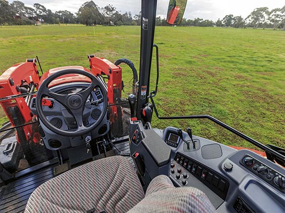 The M100GX is the only tractor to have incorporated an armrest control console.