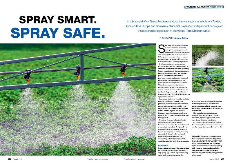 Spraying feature in NFM 24