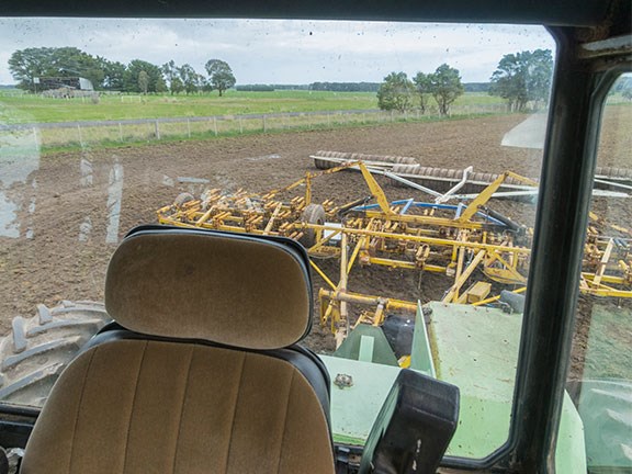Visibility from the driver’s seat is as good as you’ll find on today’s new tractors. 