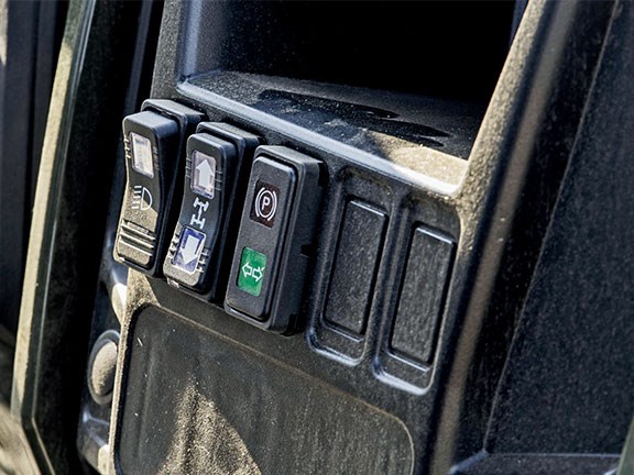 Push-switches replace rocker switches for transmission control