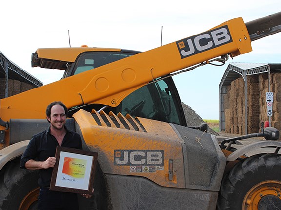 Rocky Point Mulching operations manager Josh Keith and a JCB telehandler