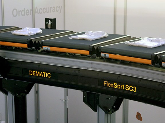 The Dematic FlexSort SC3 crossbelt sorter will be part of the Kathmandu system.