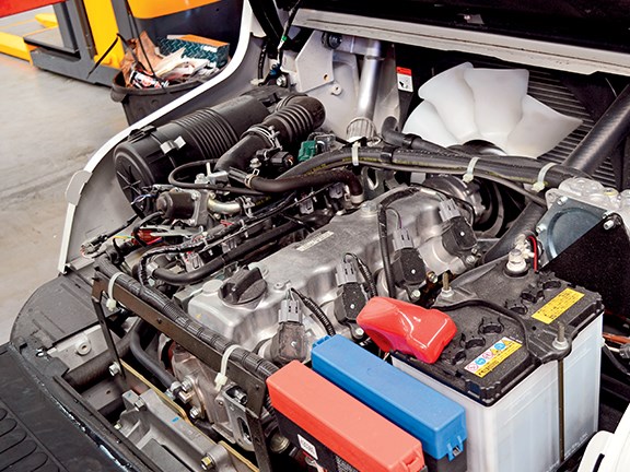 The TCM F1's Nissan K21 engine does the job with ease.
