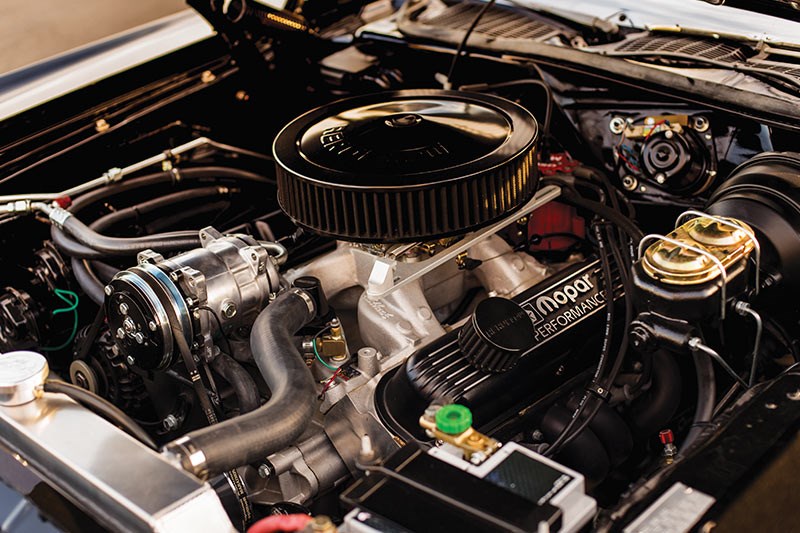 plymouth cuda engine bay