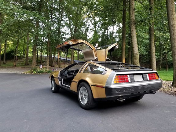 Gold DeLorean 