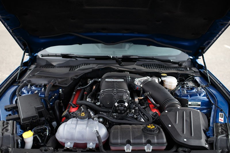 roush mustang engine bay