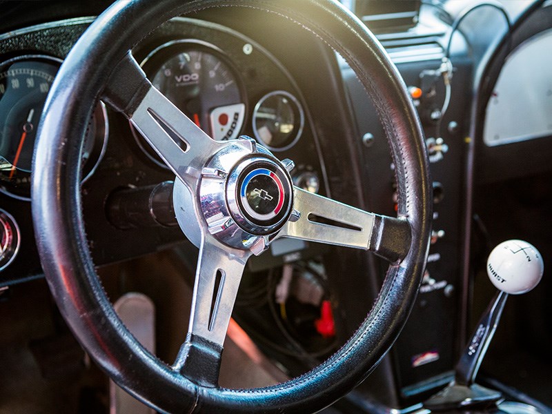 VHRR Sandown Historics Chev steering wheel