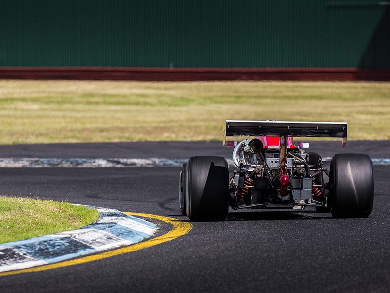 VHRR Sandown Historics racer rear