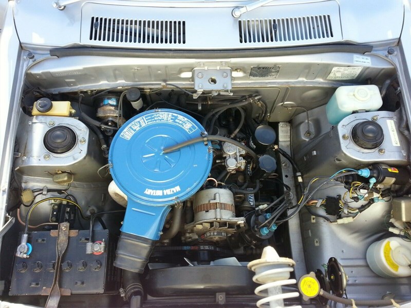 Mazda RX3 engine bay 12a