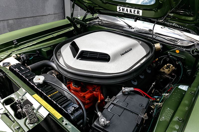 plymouth cuda engine bay