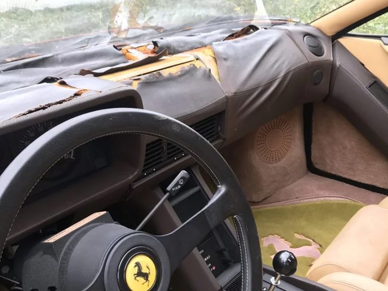 Abandoned Ferraris interior torn