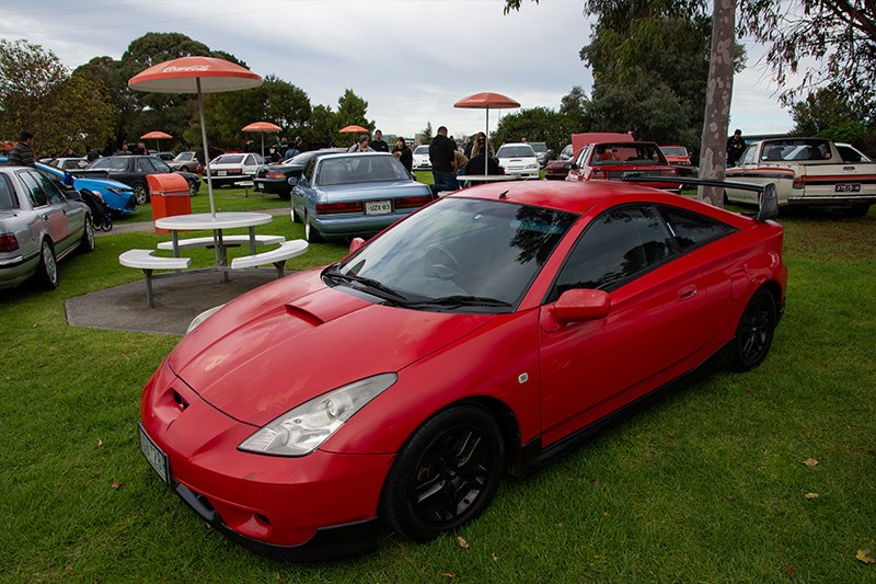 Toyota Winterfest Celica red