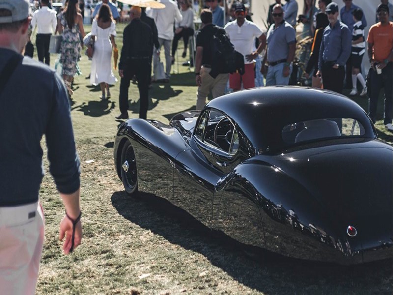 Aussies at Monterey XK120 rear quarter