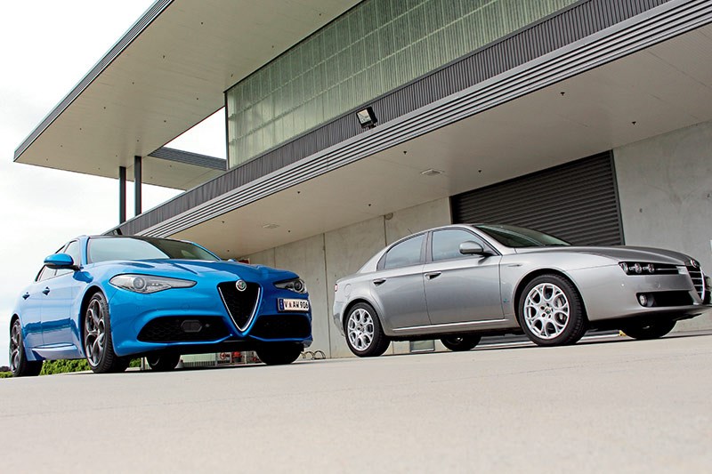 alfa romeo giulia and 159