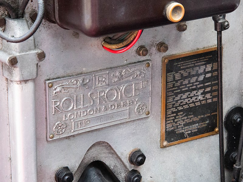 1927 Rolls Royce Lorbek engine plaque