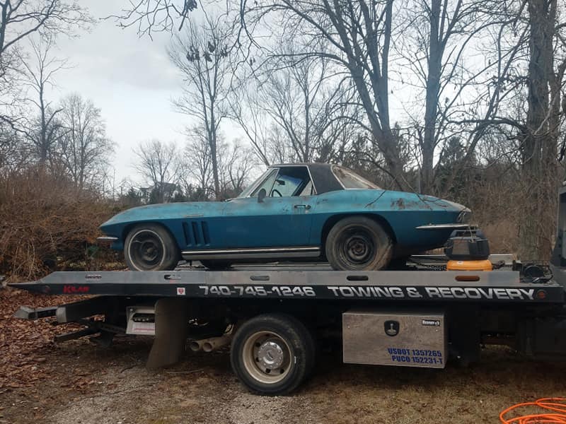 Corvette barn find side