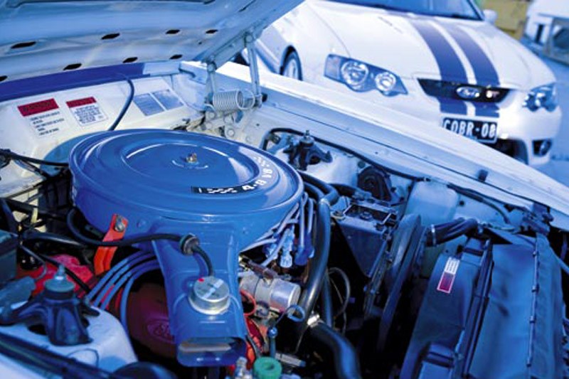 ford cobra engine bay