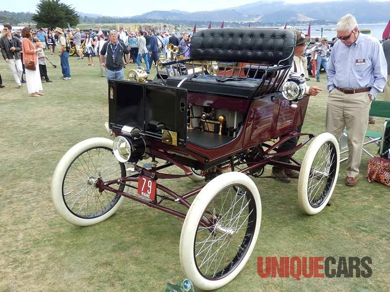 1900 steam powered Skene Spindle Back Runabout sole survivor of the Skene Cycle Company which went out of business after 1 year