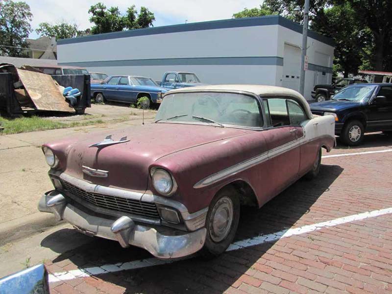 1956 Chevy 4 dr HT from Lambrecht Auction 1