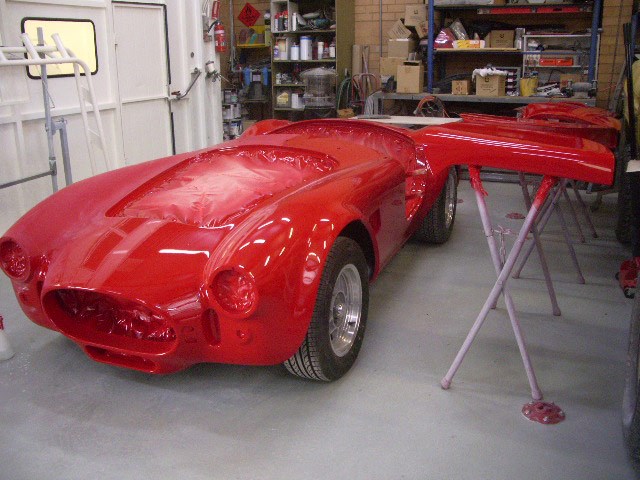First coats of Sting Red now applied