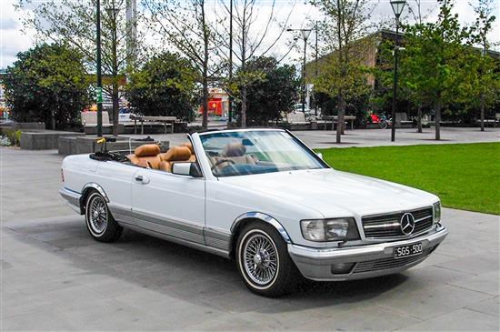 4 Mercedes SEC cabrio