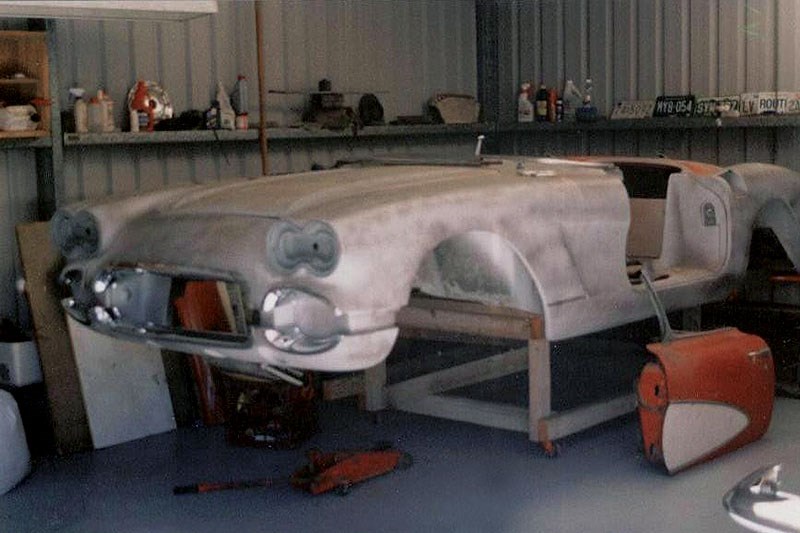 Chevrolet Corvette C1 bodyshell before