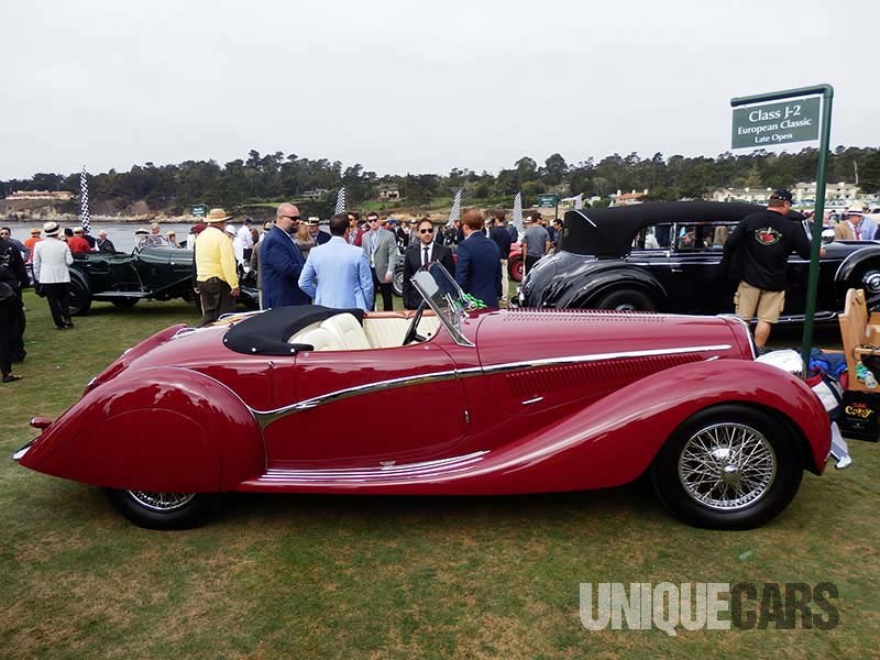 French style is always popular at Pebble like this 1938 Delahaye 135MS Figoni and Falaschi Torpedo Grand Sport