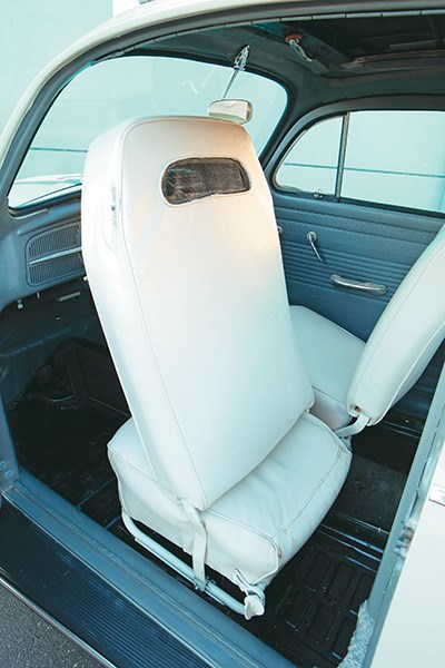 The high-back seats had mesh inserts for hidden stunt drivers to see through