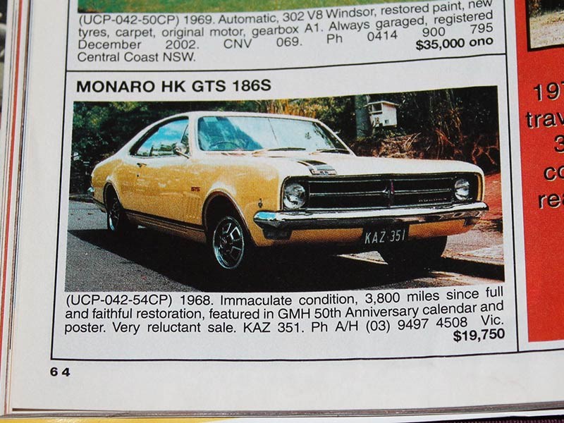 HK Monaro GTS April 2002