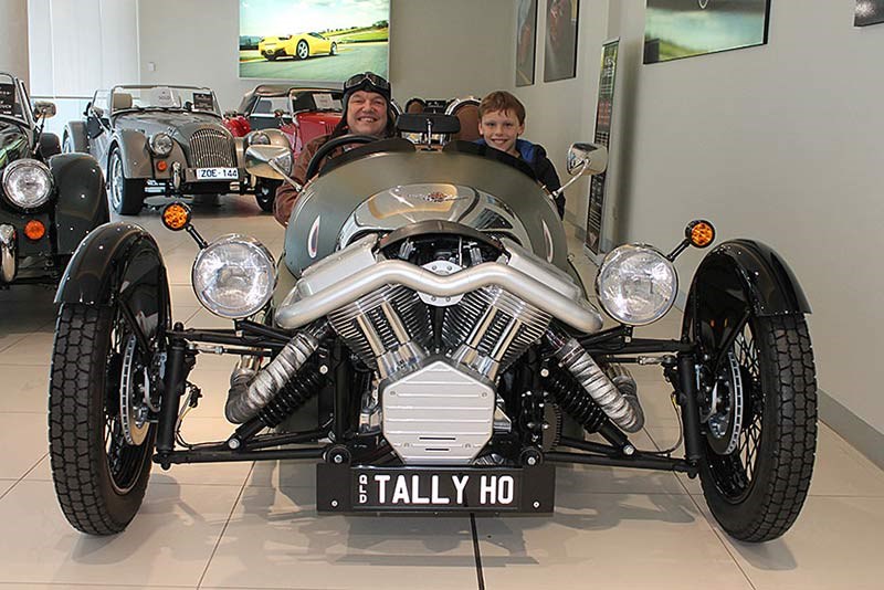 Rod and Archie Allen in the 3-Wheeler Morgan