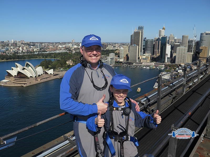 Rod & Archie Allen on Sydney Harbour Bridge