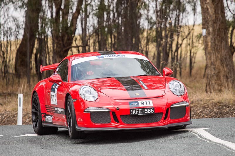 Matt Close in his Porsche GT3 at Targa High Country. Image: Angryman Photography