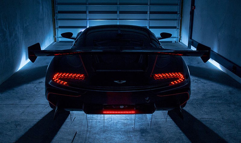 aston martin vulcan garage rear